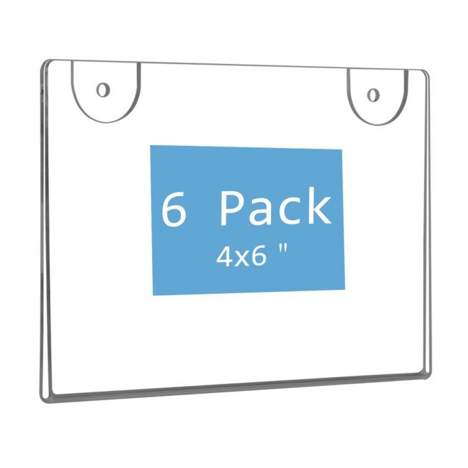 4x6 Clear Plastic Picture Frames With 3M Tape And Mounting Screws