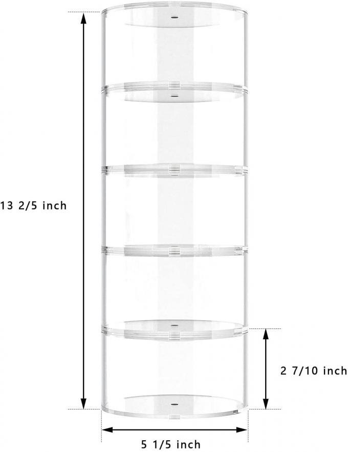 Countertop Acrylic Belt Display Organizer 5 Layers Storage Holder