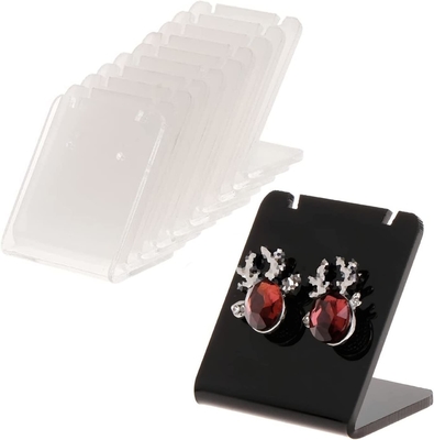 L Shaped Acrylic Earrings Display Jewelry Rack Stud Bracket For Props