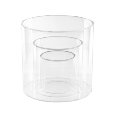 Clear Acrylic Cylinder Riser , Round Acrylic Risers For Display