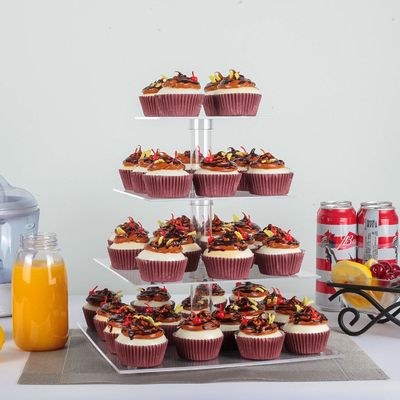 3 Tier 4 Tier 5 Tier Acrylic Cupcake Stand Display High Strength And Stability