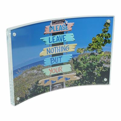 SGS Certificate Acrylic Photo Display Curved Picture Frames Album