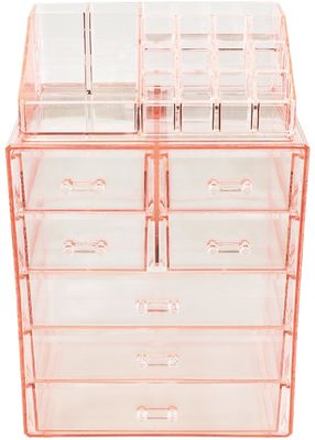 Multifunction Acrylic Storage Box Acrylic Organizer Box With Lip Gloss Holder
