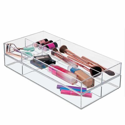 Plexiglass Acrylic Storage Boxes For Makeup , Acrylic Jewelry Display Case