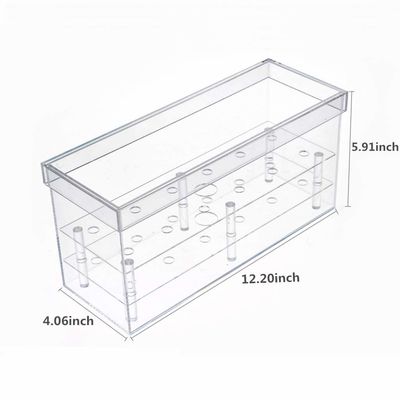 Waterproof Everlasting Roses Acrylic Box Daily Decoration For 25 Roses