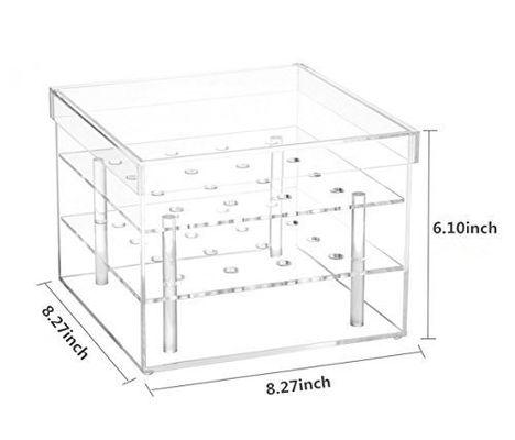 ISO9001 Acrylic Storage Box 9 Holes Flower Acrylic Box With Lid