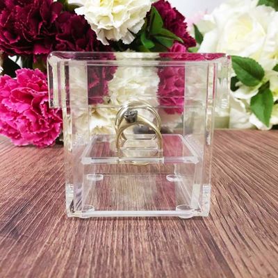 Square Clear PP PS Acrylic Ring Box Chemical Resistance UV Resistance