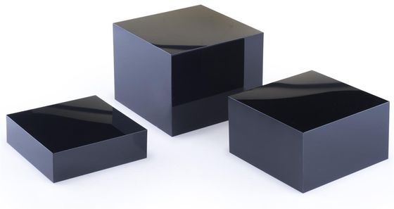 Hollow Bottom Cube Small Acrylic Display Box Set Of 3 Nesting Risers