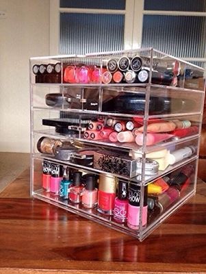 Handmade 5 Tier Acrylic Makeup Organizer Box Exquisite Workmanship