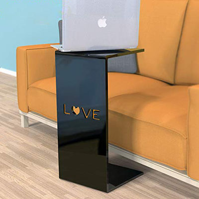 12mm Thickness Acrylic C Shape Accent Table Customized Logo