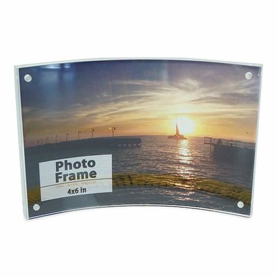 Arc Acrylic Clear Double Sided Picture Frames Exquisite Workmanship