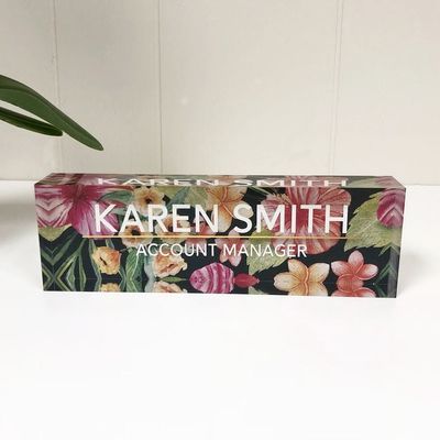 Desk Decor Acrylic Name Plate For Office With Premium 3D Look
