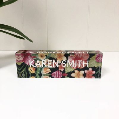 Desk Decor Acrylic Name Plate For Office With Premium 3D Look