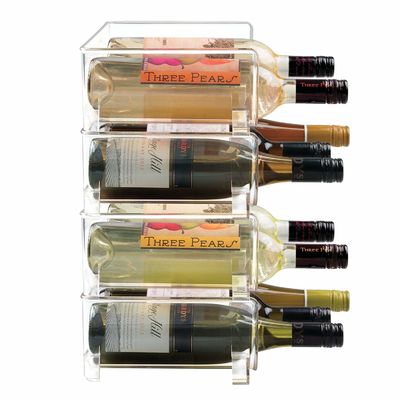 High Weatherability Acrylic Display Frame Organizer Clear Acrylic Wine Rack