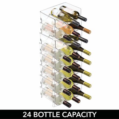 Stackable Standing Acrylic Bottle Stand Rack Holder For Kitchen Pantry Fridge