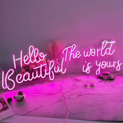 Exquisite Workmanship Acrylic Word Signs Plastic Neon Sign For Holiday