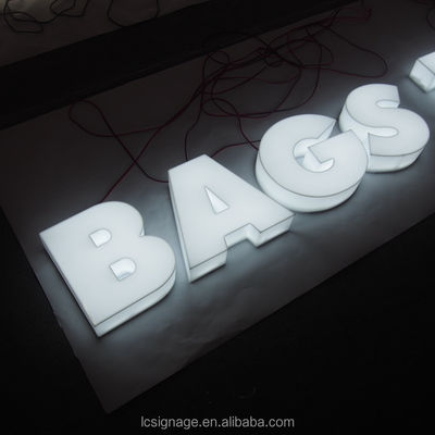Full Lighted Thick 18mm Acrylic Letter Signs Plastic Word Signage