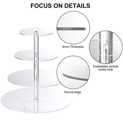 OEM ODM 3mm 4mm 5mm 8mm Acrylic Donut Wall Stand