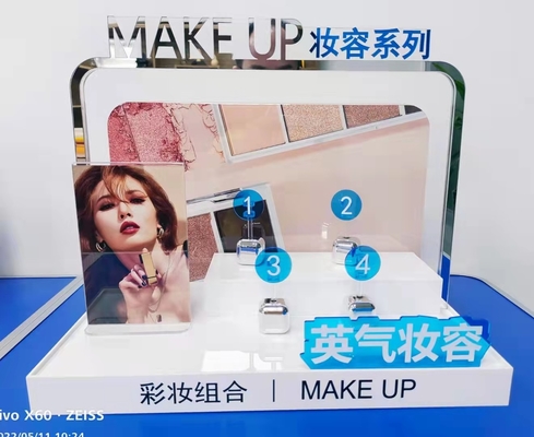 PE Film Cover Acrylic Makeup Display With PMMA / Plexiglass / Perspex Material