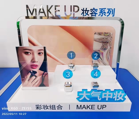 Customized 18mm Acrylic Makeup Display Stand With Plexiglass Lucite Material