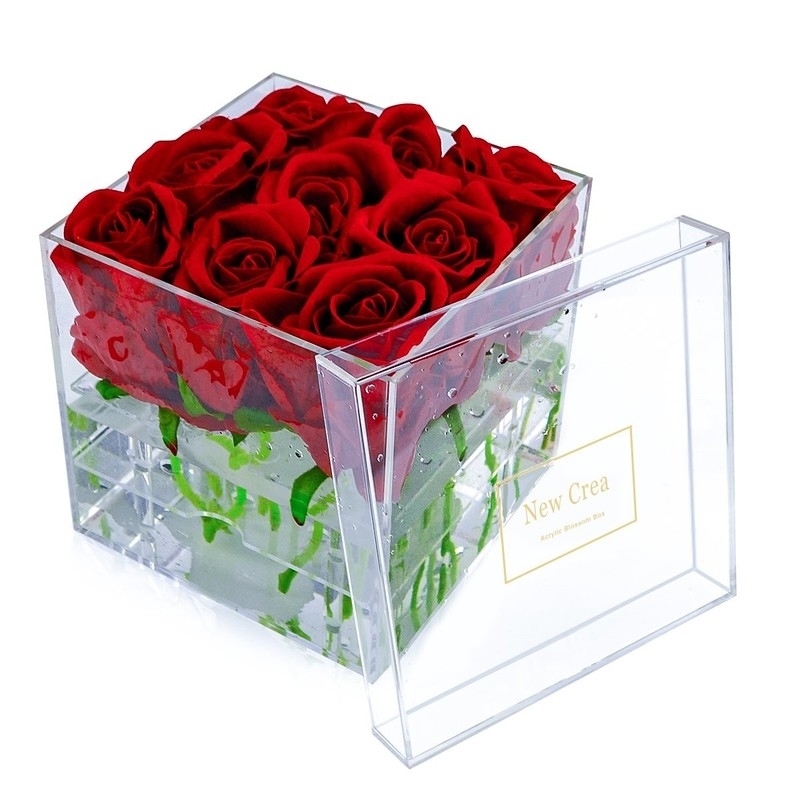 Acrylic PMMA Acrylic Storage Box For Valentine'S Day Wedding Gift