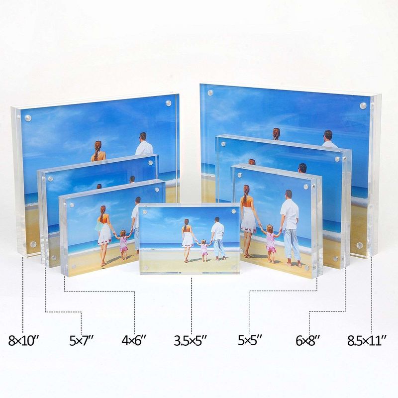 OEM ODM Acrylic Photo Display Clear Plastic Magnetic Picture Frames