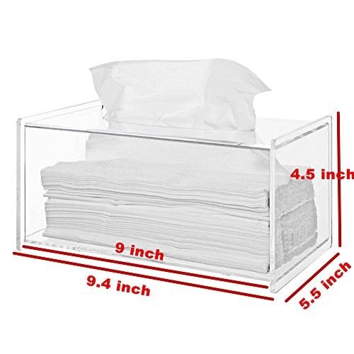 OEM Clear Acrylic Napkin Holder Box Plastic Tissue Box Dispenser