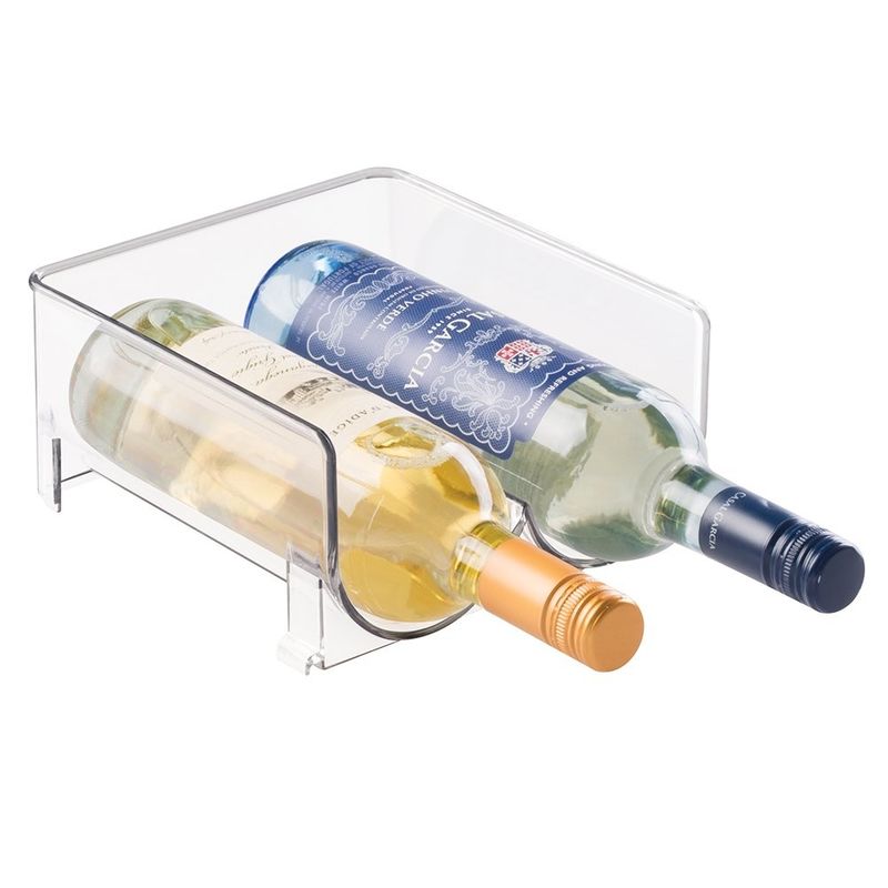 Plastic Acrylic Wine Bottle Holder Impact Resistance For Kitchen Countertops Stackable