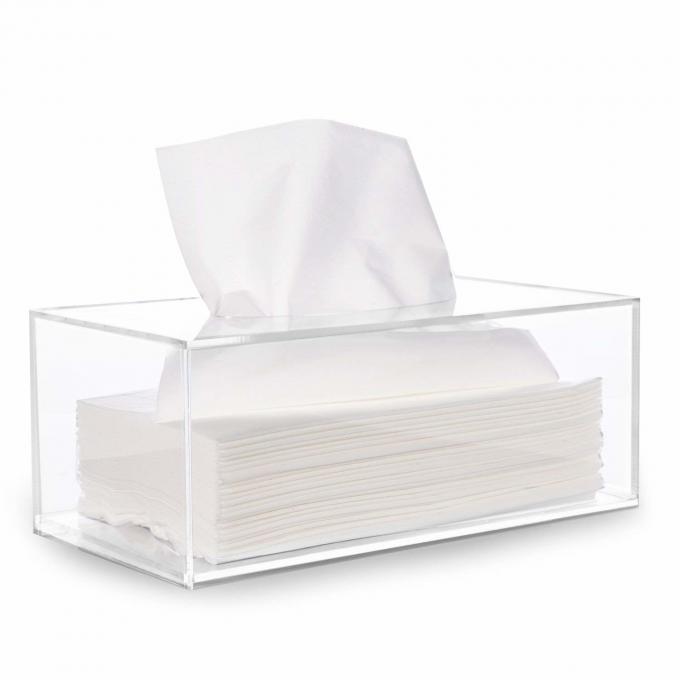 Rectangular Clear Acrylic Tissue Box Holder For Hotel