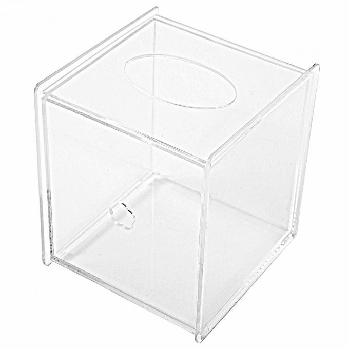 Wall Mount Clear Acrylic Tissue Box Square 21.6x11.6x10cm